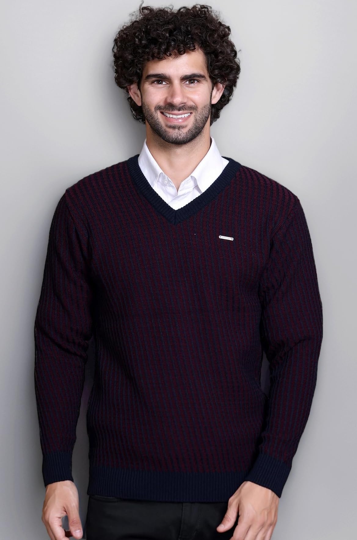 GODFREY V Neck Full Sleeve Sweater for Man Winter Pullover