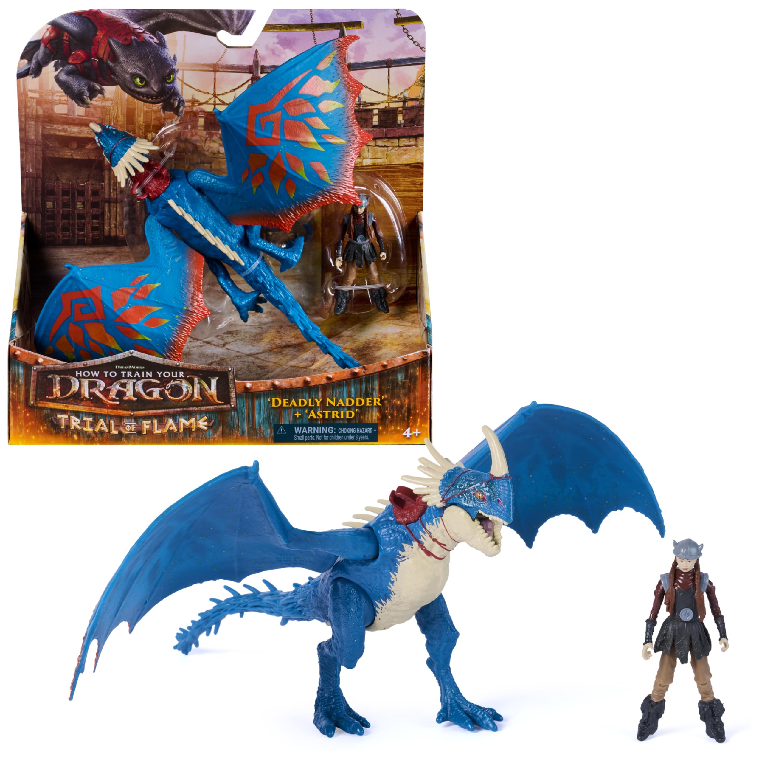 Dreamworks Dragons, Drachenzähmen leicht gemacht - Wikinger und Drachen Actionfiguren-Set, Sturmpfeil & Astrid, Spielzeug für Kinder ab 4 Jahren