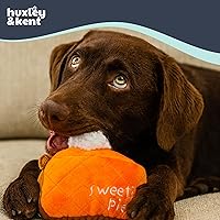 Vista 4 de Huxley & Kent Juguete Gracioso para Perros con Chirriador – Juguete de Peluche Chirriante de Otoño para Perros Pequeños, Medianos y Grandes – Animal