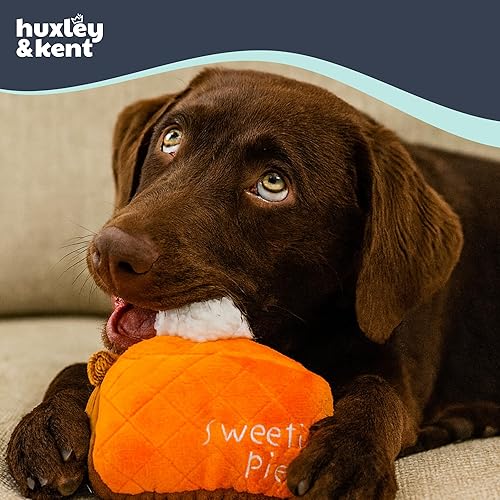 Miniatura 4 de Huxley & Kent para perros  Punkin Pie (grande)  Juguete divertido de otoño para perros  Juguete de felpa para perros con chirriante  Regalo para
