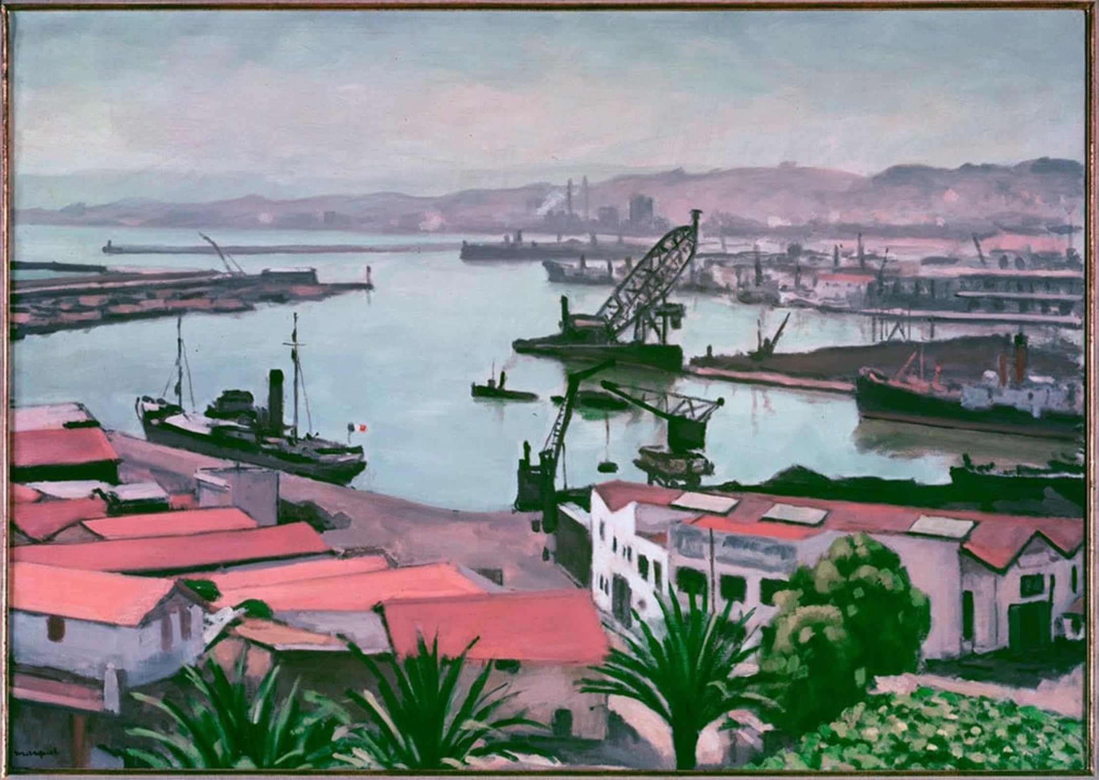 Artxlxxbn No Frame Famous Art Print Poster Vintage Wall Art Algiers Red Roofs By Albert Marquet Canvas Art Poster For Home Decor 60X90cm