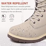 Ziitop Snow Bottes Waterproof Bottes d'hiver Fourrure de randonnée chaude Bottes dames Dentelle Haut Bottes de marche Anti-dérapant Bottes à cheville extérieure légère pour femme