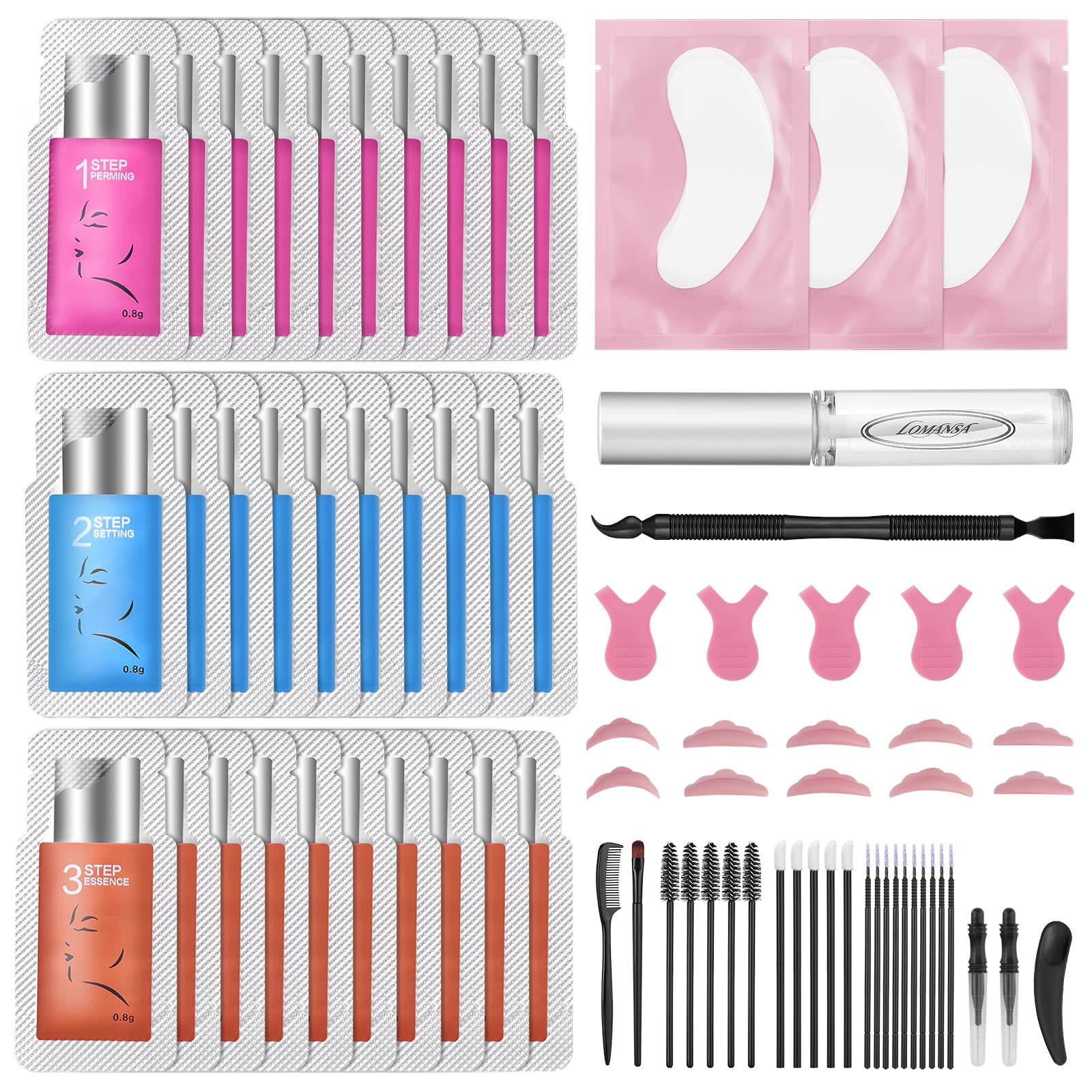 Buy Lomansa Lash Lift Kit, 2 in 1 Eyebrow and Eyelash Perming Kit, Brow Lamination Kit, Fast