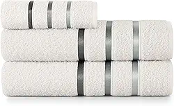 Jogo de Toalha 02 Banho e 01 Rosto, 100% Algodão Teka Dry