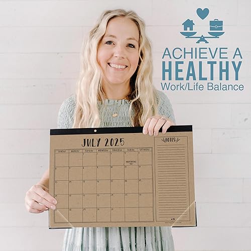 Miniatura 2 de Hadley Designs Calendario de escritorio para profesores 2025-2026  Calendario de escritorio de 18 meses para el hogar, la oficina y la organización