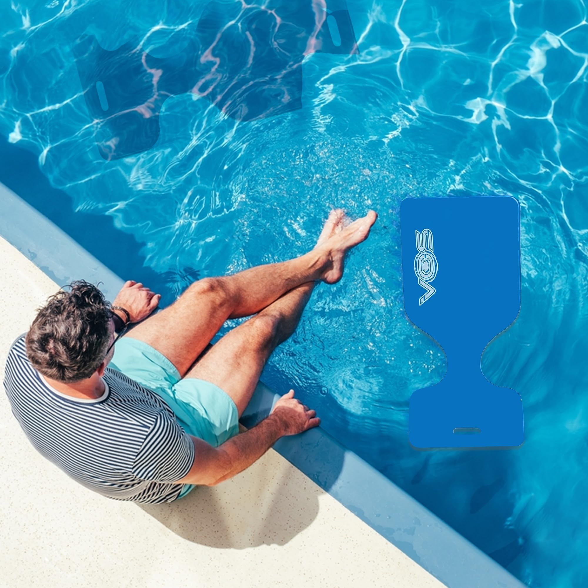 VOS Phoenix Water Solid Saddle Floats for Adults and Kids -2 Pc Pack| Ultra Buoyant, Comfortable Floating Seats for Pool, Beaches, Lakes, Water Parks (Capri Blue)