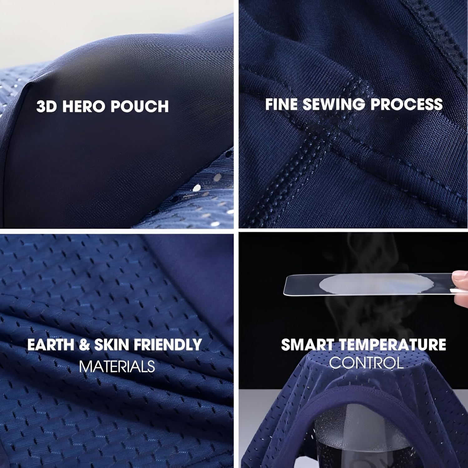 BOXHERO Ultra-Soft Boxer Briefs for Men – 10-Pack Breathable Men's Underwear – Anti-Chafing, Moisture-Wicking Boxers