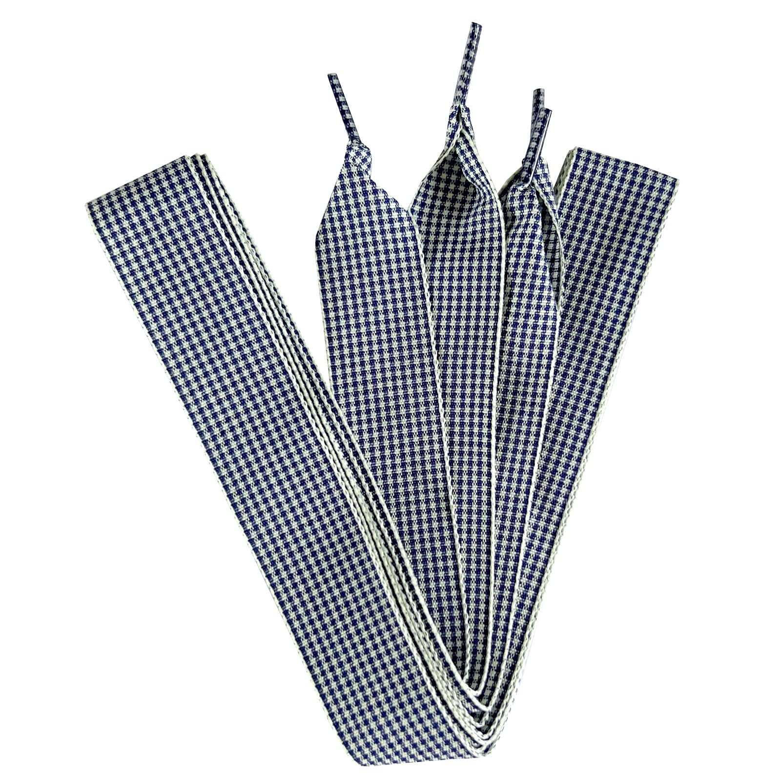 Goodlace 1 Inch Wide Fantastic Flat Checkered Shoelaces Fabric Ribbon Plaid Shoe Laces for Sneaker Sport Shoes 47/55 Inch