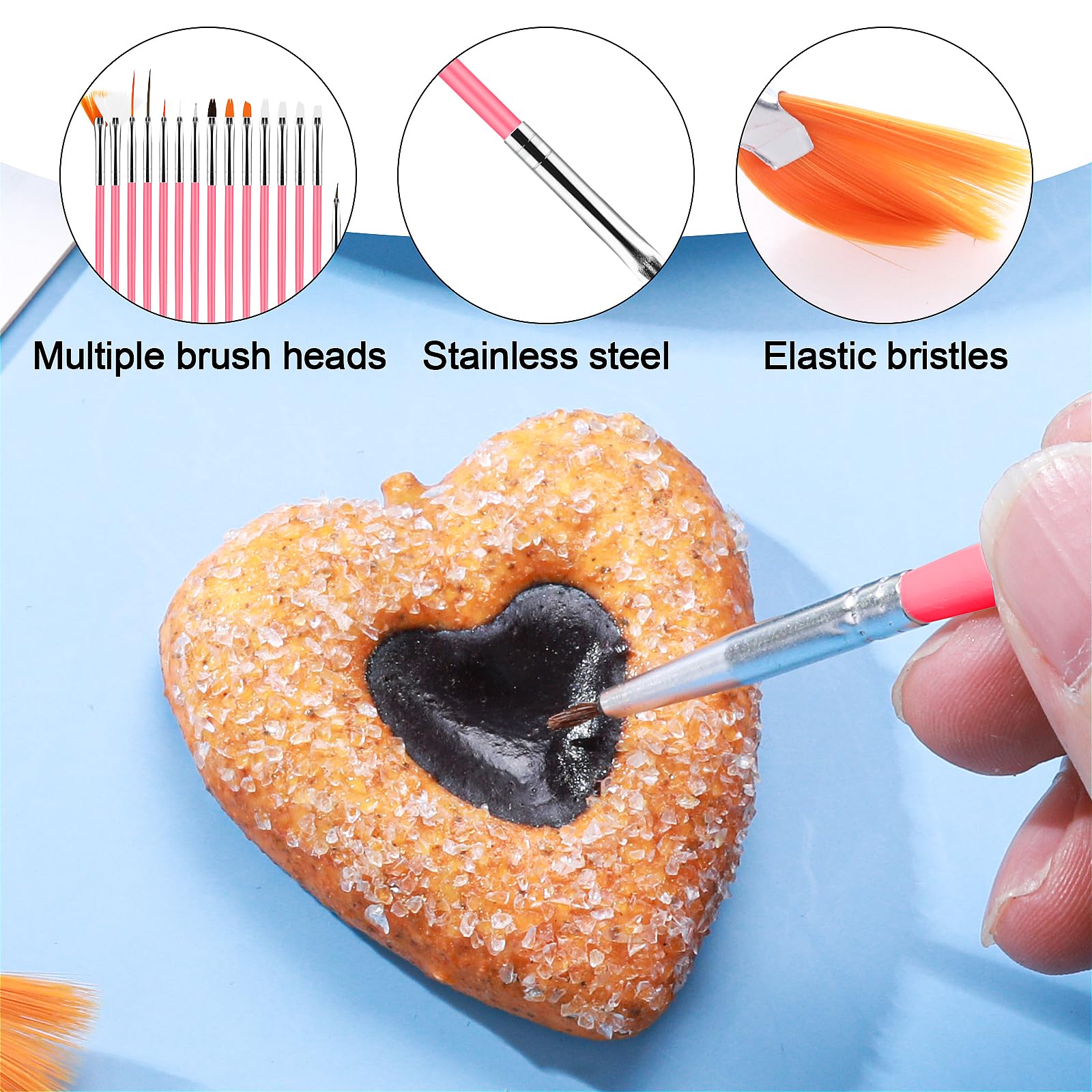 Cake Decorating Brushes - 15 Pcs Set -3