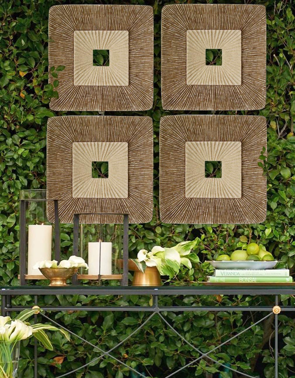 14 in. X 2 in. Round Double Layer Ribbed Wall Plaque -Pack of 2, 1 - Fred Meyer