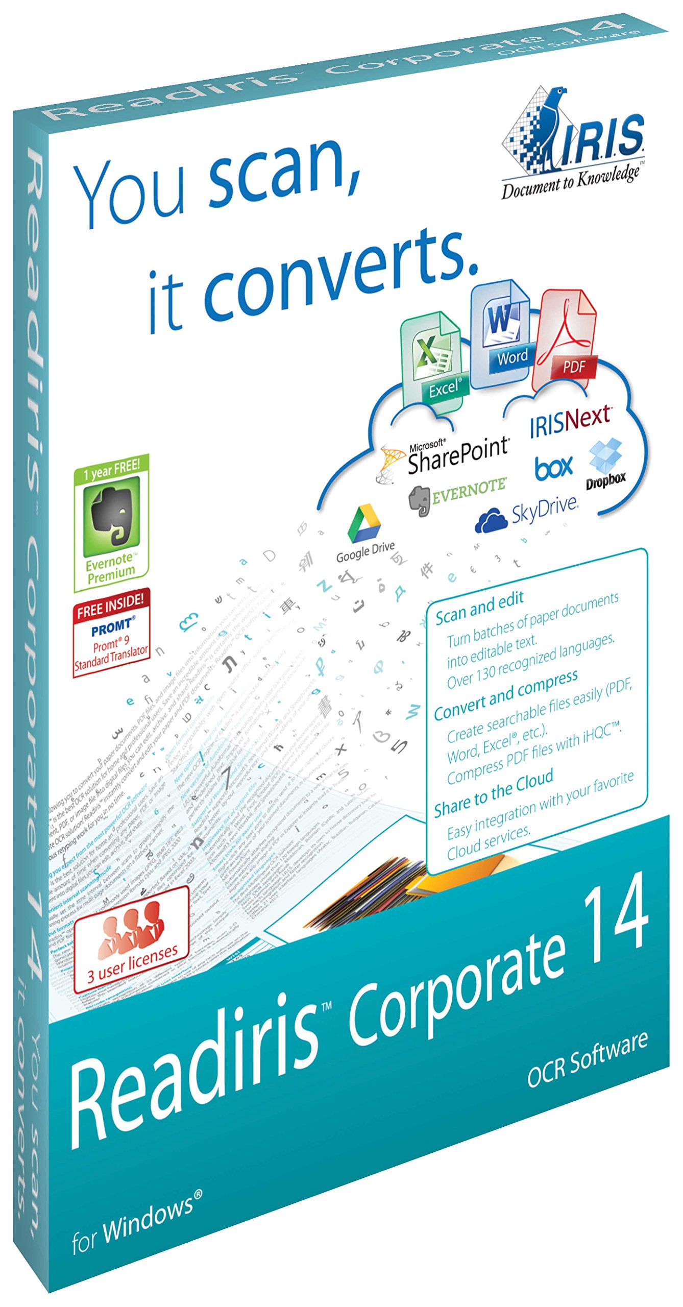 IRIS Readiris Corporate 14 OCR Software for PC - 3-Users