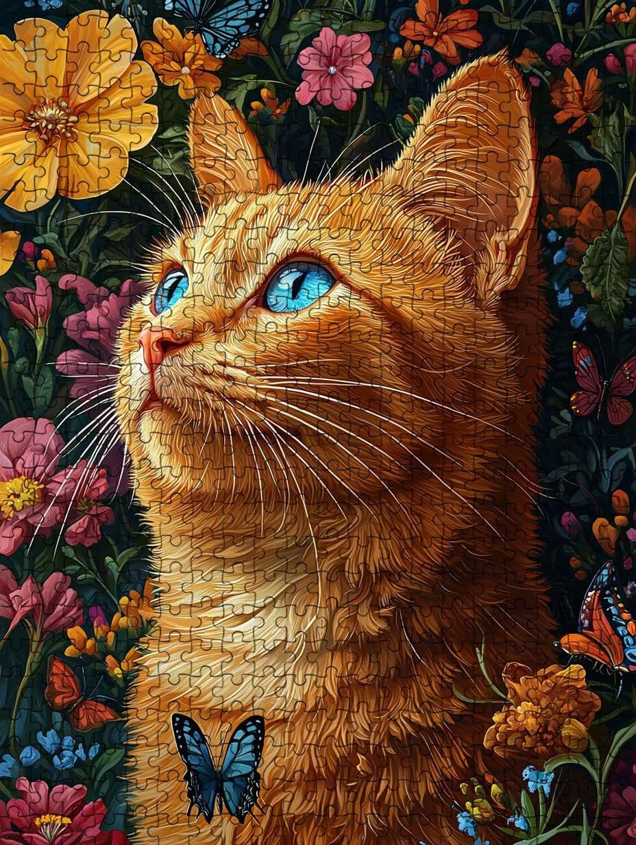 Flores De Gato Puzzle 2000 Piezas, Rompecabezas Adultos Puzzle, Desafiante Puzzles de Decoración Juego de, Entretenimiento Juego Educativo para Toda la Familia, para Regalo Decoración DX0YL7-634