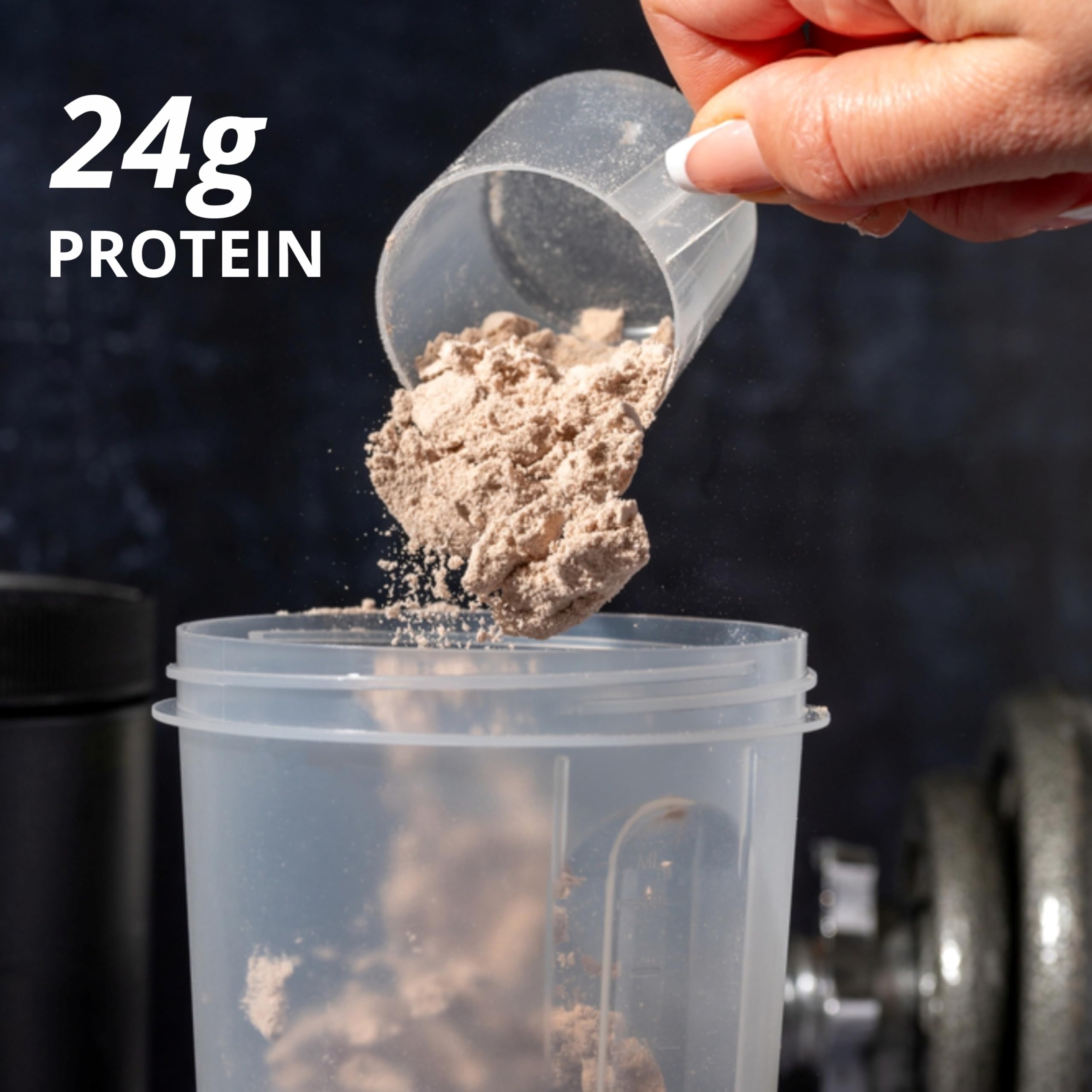 MuscleTrail Pharma Grade 100% Natural Whey Protein Powder | 24g Protein, 4g Glutamine, 5g BCAA | Isolate Source, Low Carb | Muscle Gain & Recovery Supplement | 50 Sachets + Premium Shaker Bottle (Vanilla) — Amazon image 4