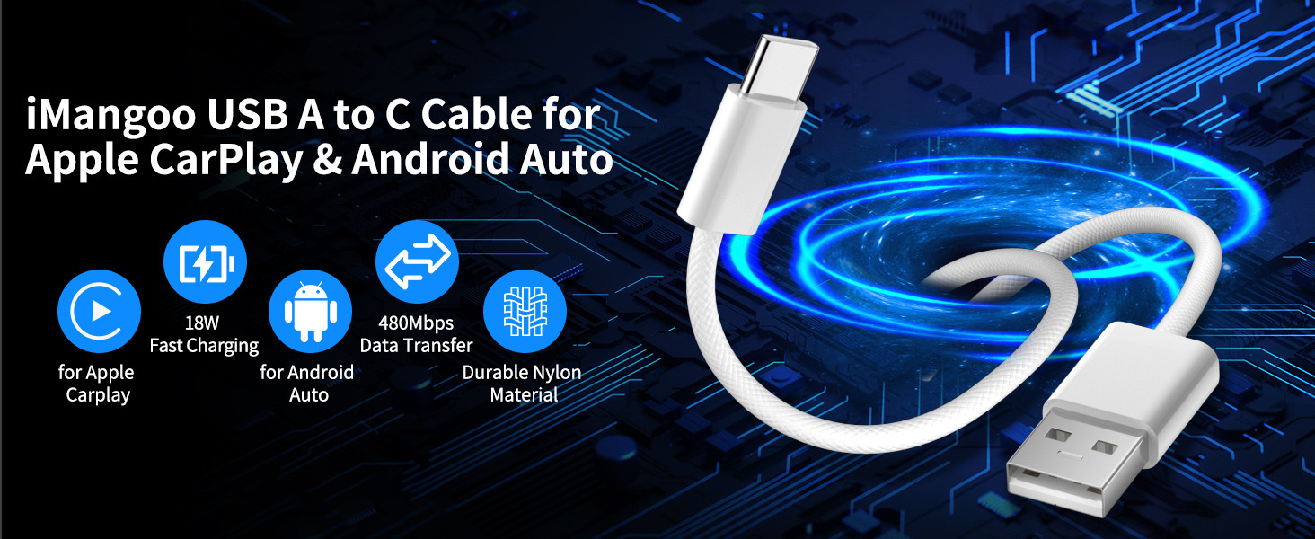 Cavo USB C Carplay 1M per iPhone 16 15 Pro Max,45W Cavo USB C a USB C con Adattatore per Apple CarPlay e Android Auto,Cavo intrecciato ricarica rapida dati cavo adattatore per