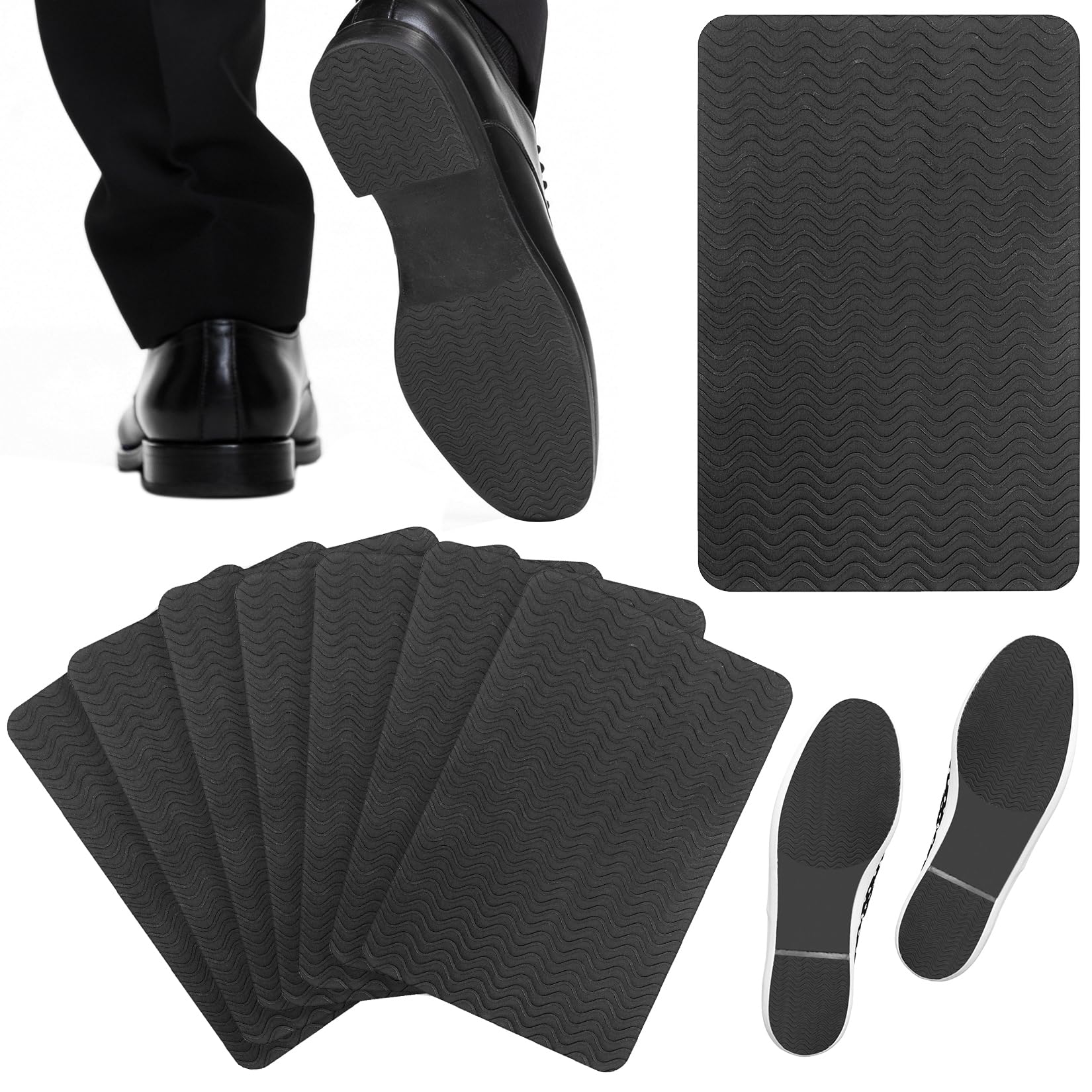 7 Sheets Non-Slip Shoe Sole Protectors, Anti-Slip Shoe Grips Shoe Pads, Self-Adhesive Anti-Slip Sole Protectors Pads, Stick on Soles for Sneakers Stiletto Heel Shoe Bottom and Heel Shoe Soles Grips