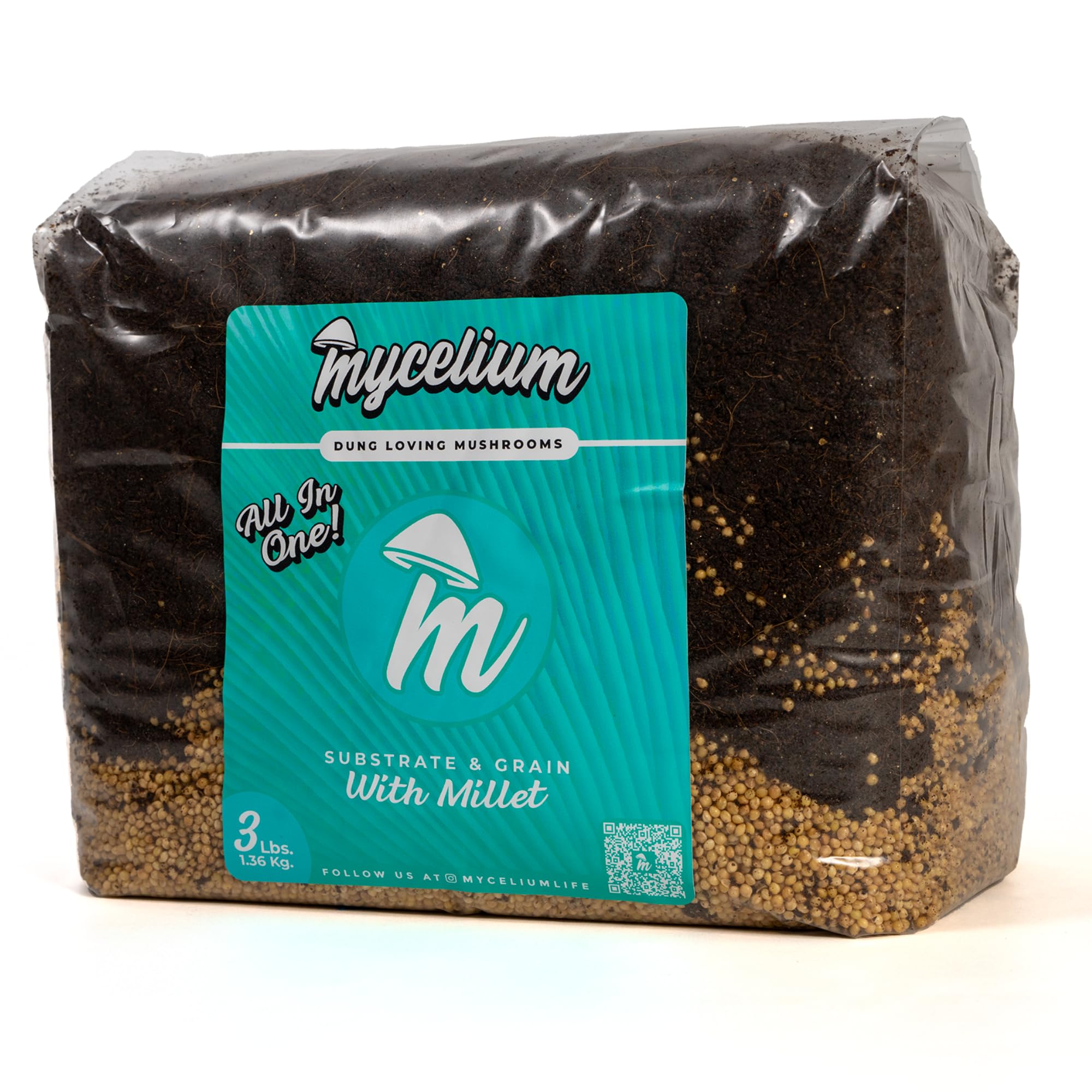 Mycelium Plus Pilzzucht-Set – 2,7 Kg All-in-One Substrat, Eiche & Soja, Steril, Für Home Grower