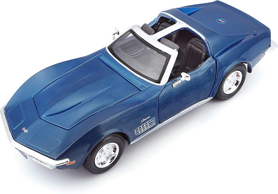 Maisto 1:24 特別版 1970 雪佛蘭克爾維特 - 藍色