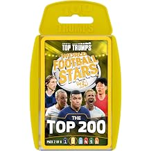 Top Trumps World Football Stars Top 200 Card Game Pack 2 Play with Kylian Mbappe Beth Mead Luka Modric and Pernille Harder Educational Gift for Children Aged 6+