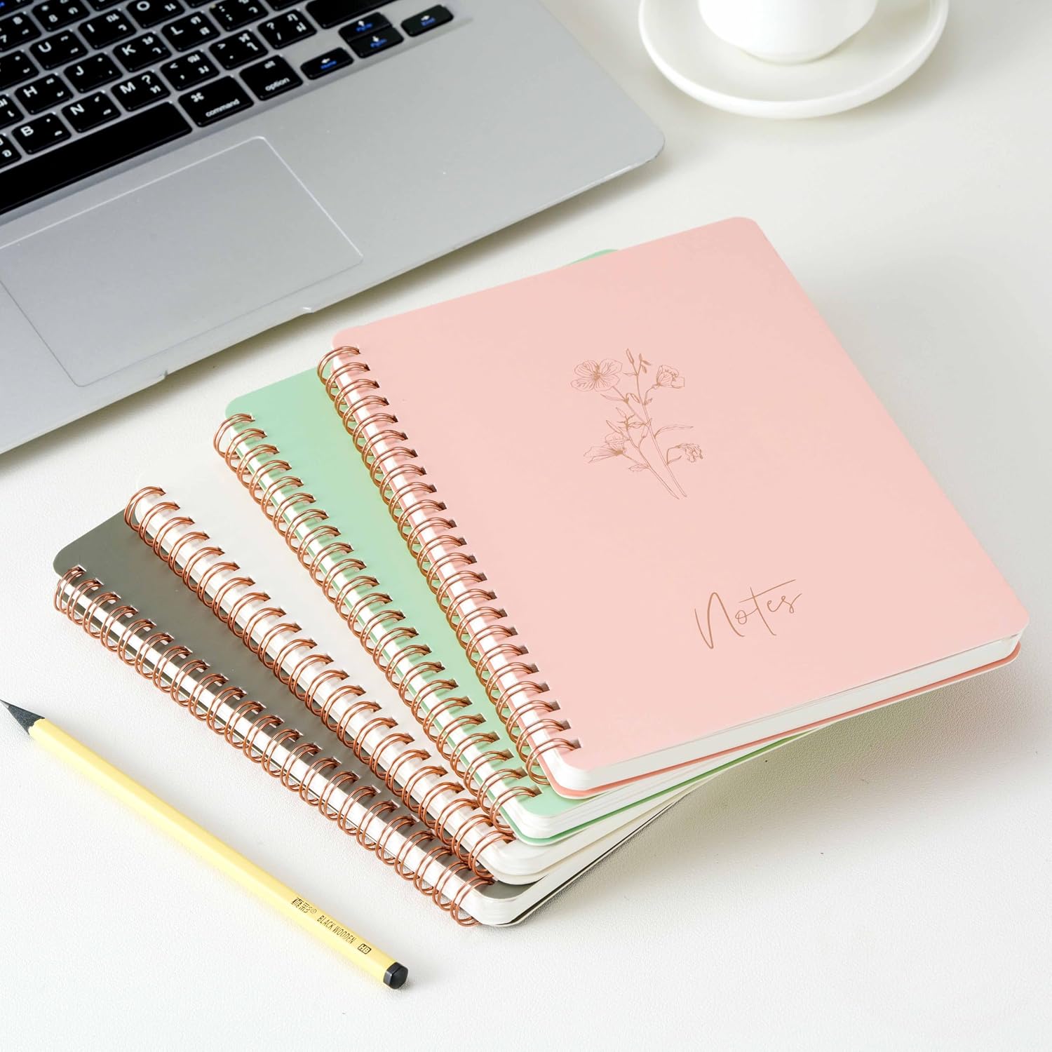 4 PCS Spiral Notebook, A5 60 Spiral Notebooks College Rules for Work, Premium Paper Smooth Writing Notebooks for Work image 5
