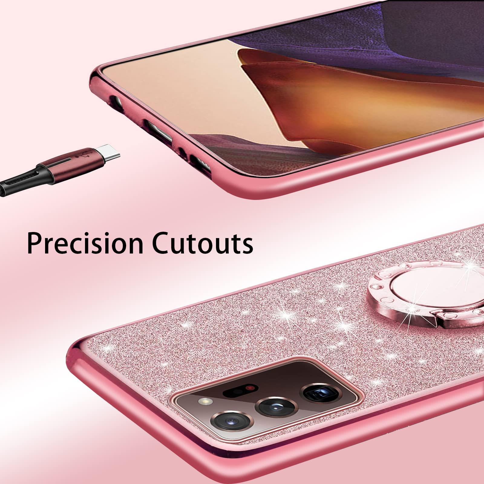 Amazon.com: Easyscen for Galaxy Note 20 Ultra Case with Ring Stand