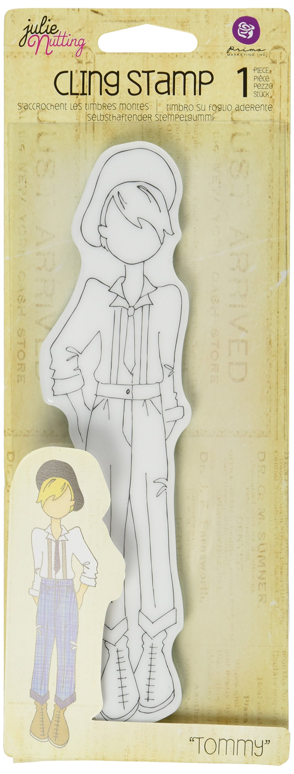 Prima Marketing Julie Nutting Mixed Media Cling Rubber Stamps-tommy