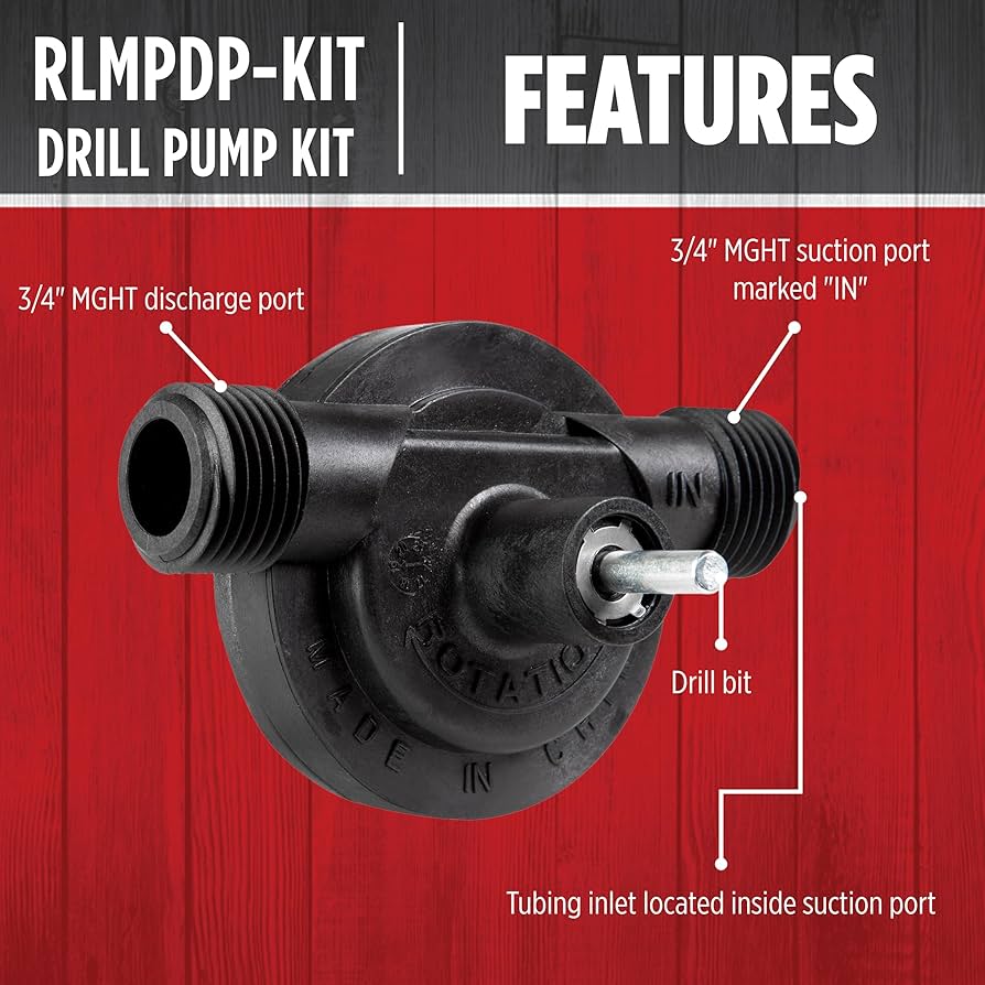 Red Lion RLMPDP-KIT, 154 GPH Drill Power Transfer Pump with