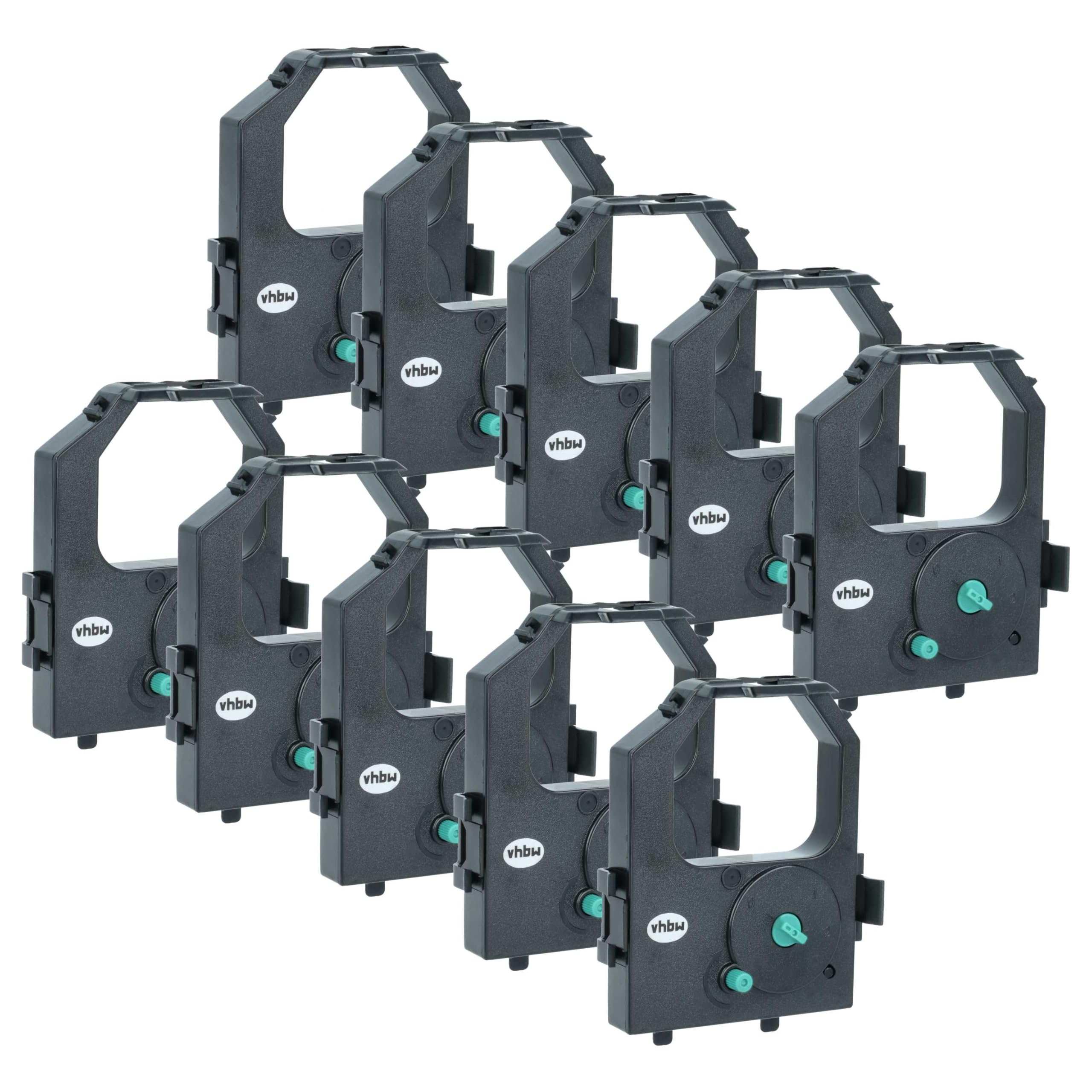 vhbw 10x Farbband Schriftband Ersatz für IBM 2982 RD | 520650, 2982 für Nadeldrucker, Bondrucker - Schwarz