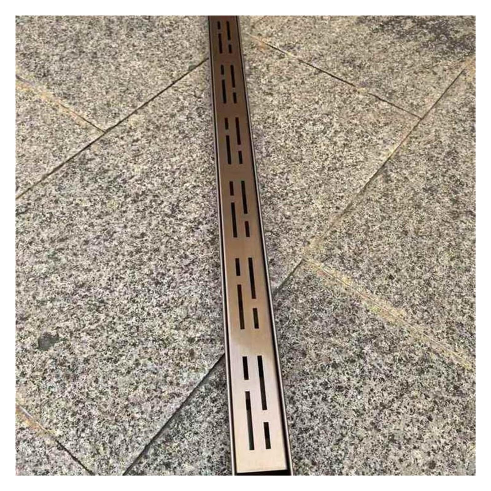Liniowy odpływ prysznicowy ze stali nierdzewnej, 101,6 cm, osłona kanalizacyjna, ciężki odpływ kanałowy, 50 x 1000 x 30 mm, do łazienki i na zewnątrz