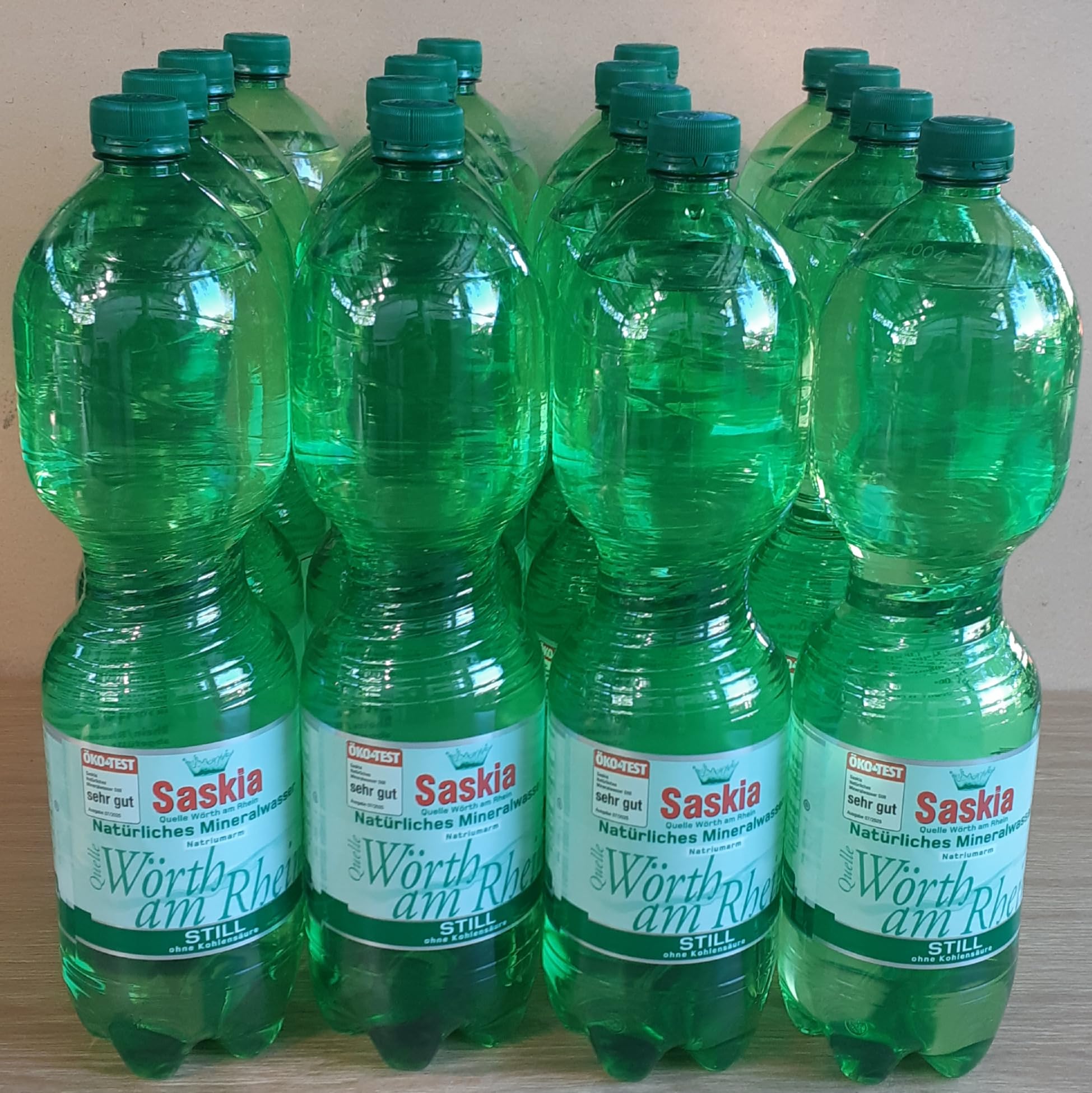 Saskia Natürliches Mineralwasser Still, 16 x 1,5 Liter, Einweg-Flaschen, Natriumarm