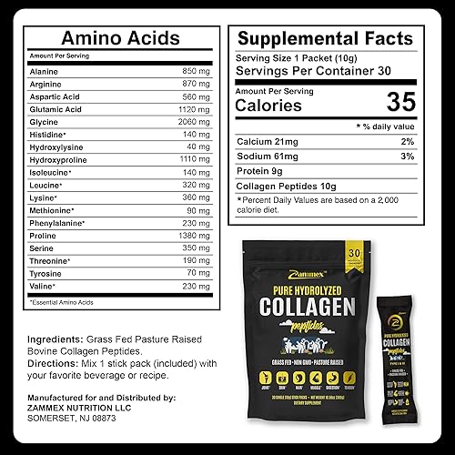Miniatura 3 de Péptidos de colágeno en polvo de alta calidad, paquetes de viaje de 30 barras (tipo I, III), proteína de colágeno en polvo sin sabor para llevar,