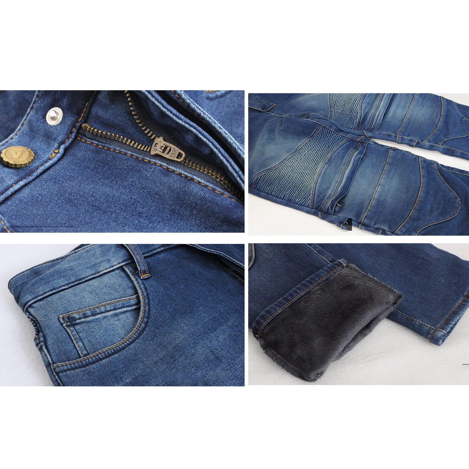 Pantaloni Da Moto Impermeabili. Jeans Potenziati Dagli Uomini Più Tessuto In Denim In Velluto, Impermeabile, Sporco, Attrito, Lacerazione Uomini E Donne Applicano Attrezzature for Motocicli