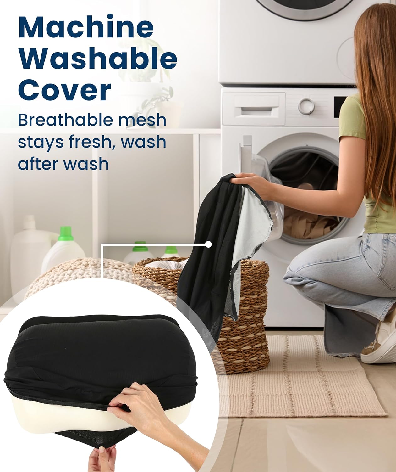 Everlasting Comfort Adjustable Cloud Foot Rest for Under Desk at Work with Pressure Point Nodes - Comfortable Memory Foam Office Foot Stool & Under Desk Pillow for Gaming & Home Accessories - Image 6