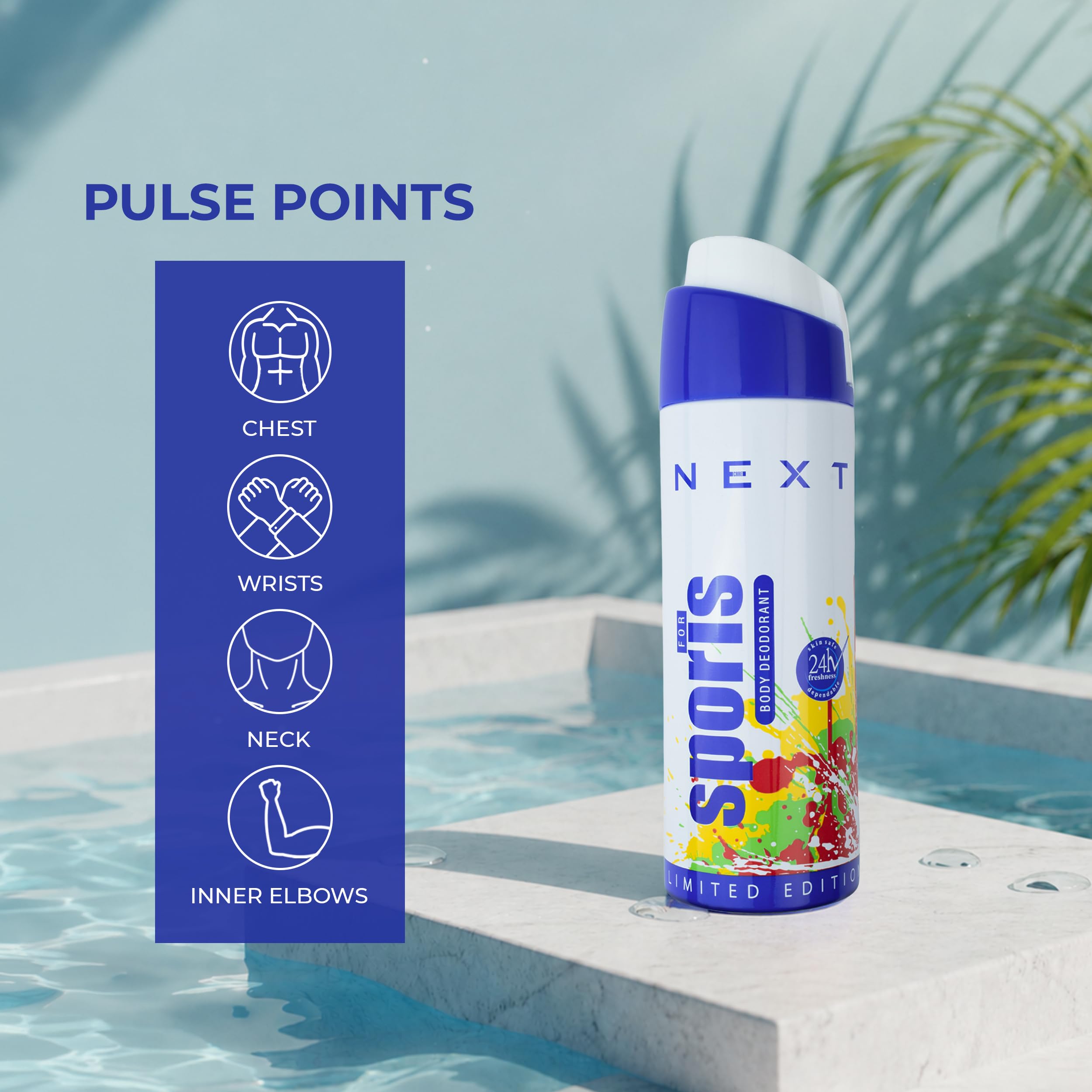Next Care Sports Deo Body Spray 200ml | Daily Use Deodorant for Men & Women | Odor Control | Fresh Citrus Woody Fragrance 2