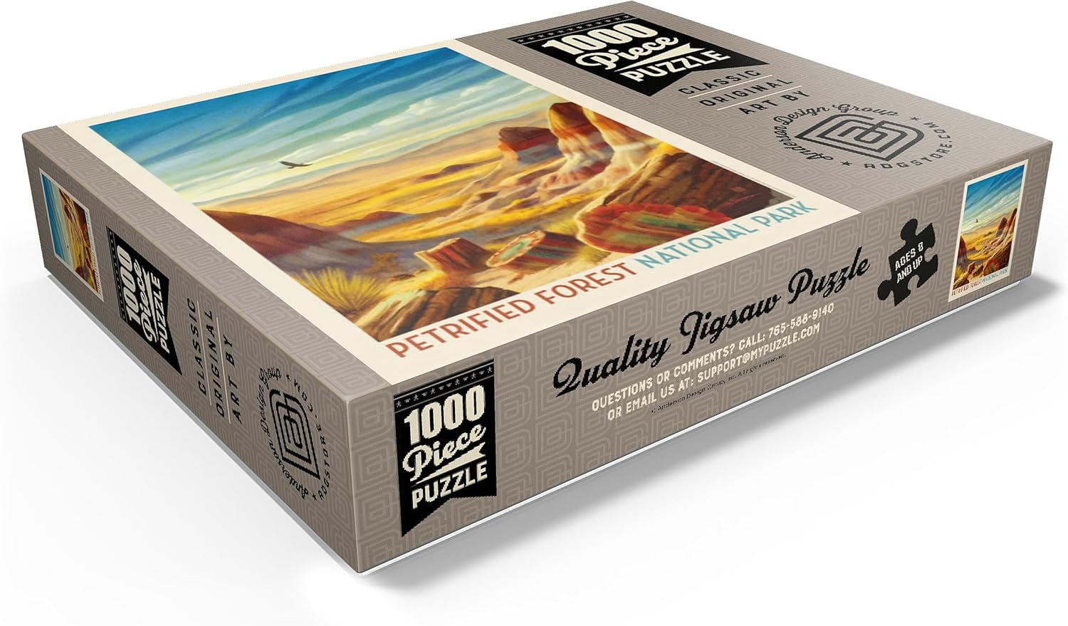 MyPuzzle Petrified Forest National Park: Windswept Wonders - Premium 1000 Piece Jigsaw Puzzle for Adults