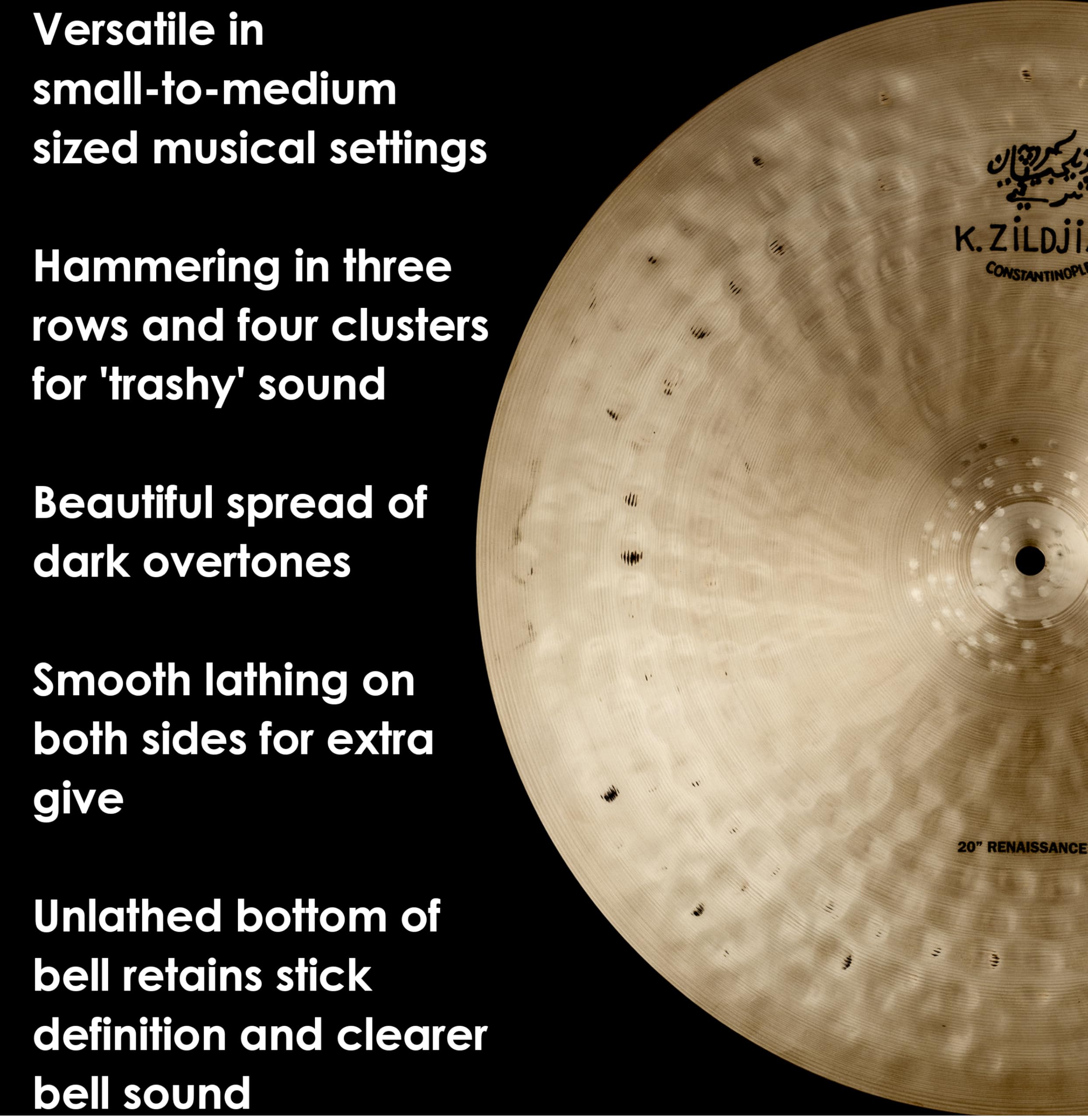 Zildjian K Constantinople Series - 20 Zoll Renaissance Ride Cymbal