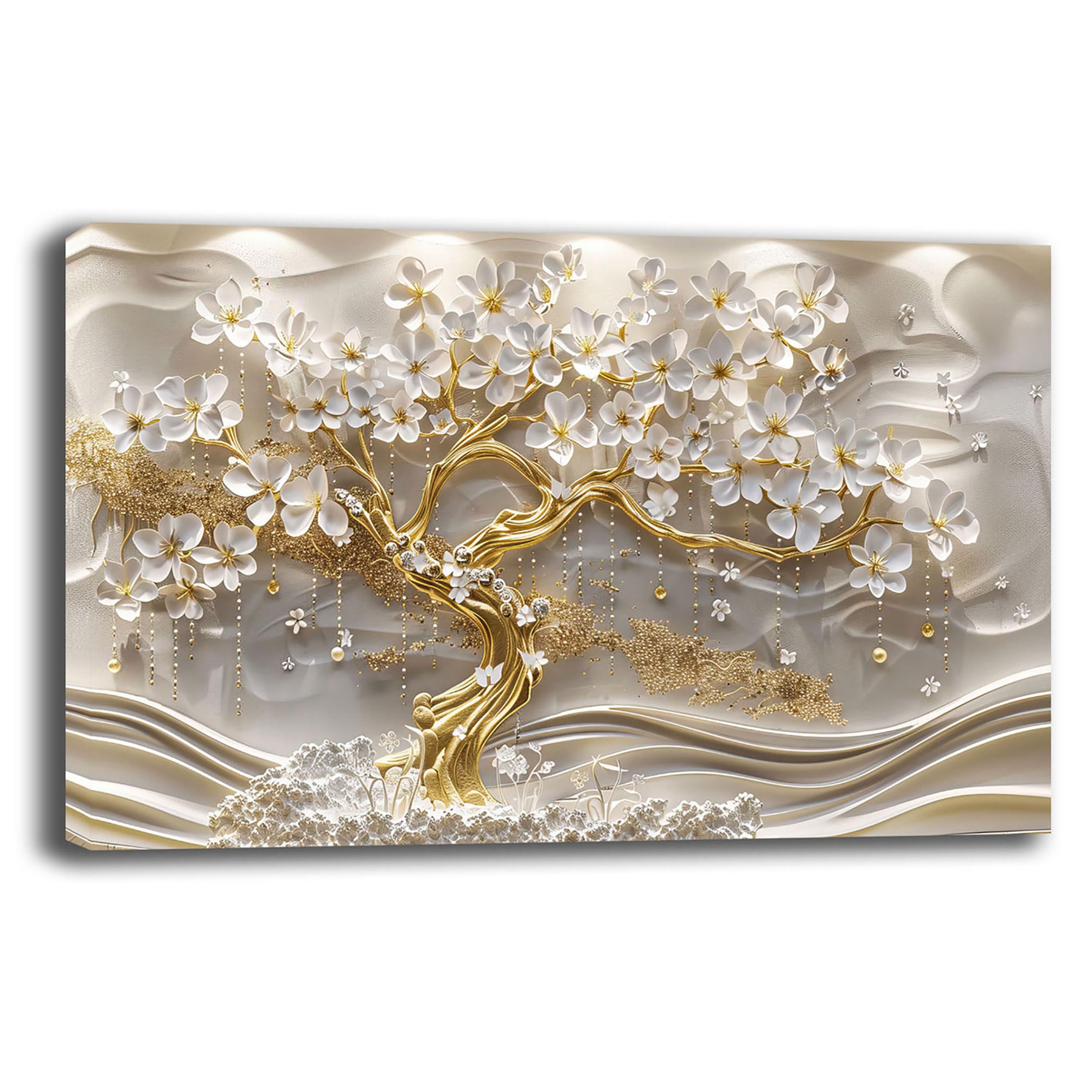 Printerland Quadro Moderno soggiorno ALBERO della VITA Astratto Quadri moderni da Parete grande Stampa su tela Canvas Decorazione Murale muro Arredo Camera da letto Salone (12, 50x100 cm)
