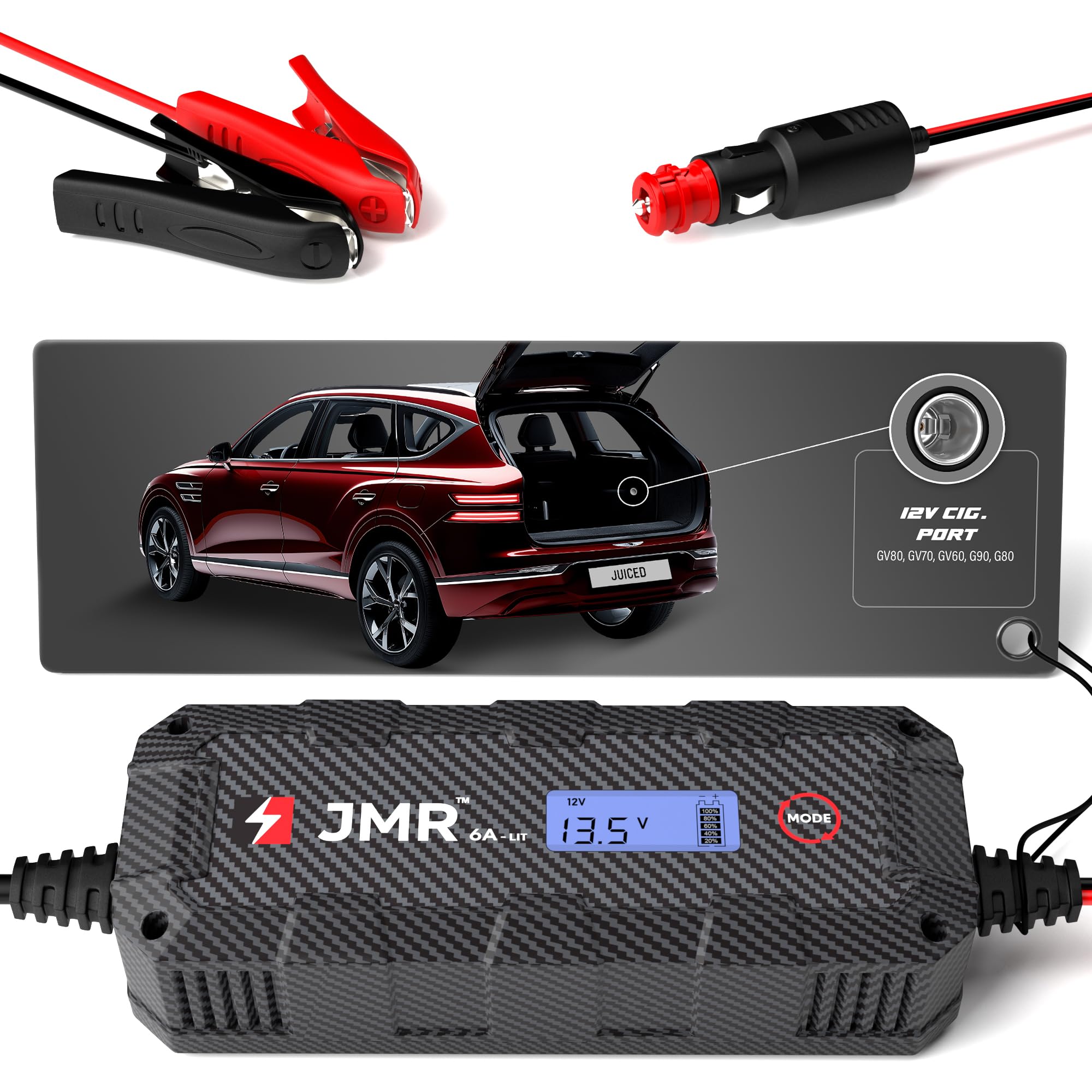 Amazon.com: JMR 12V Battery Charger for Genesis, 12V Cig. Port