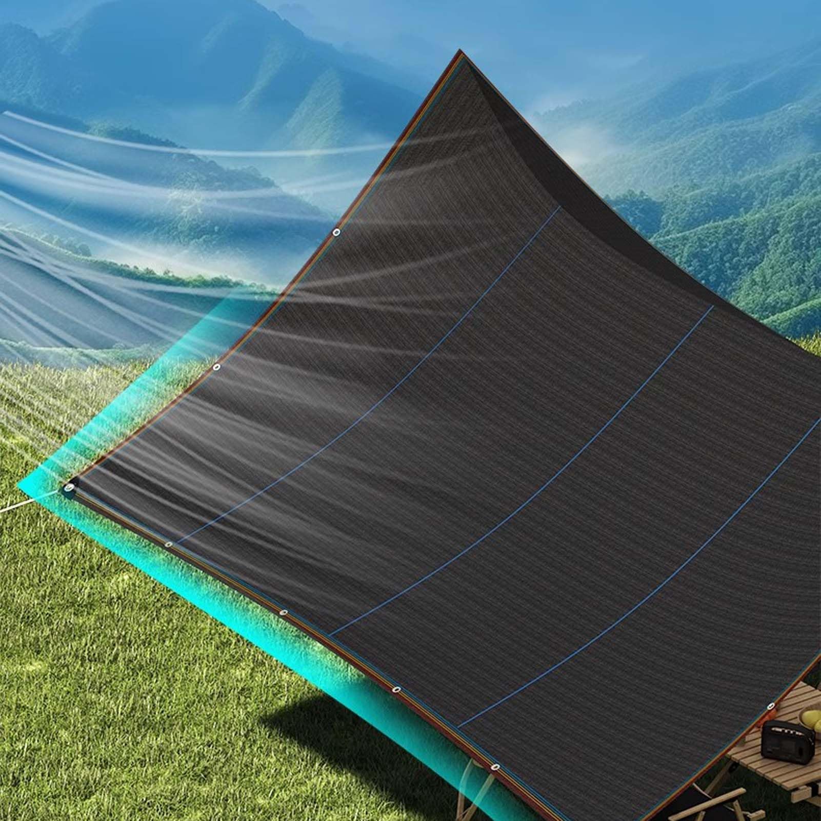 Generico Rete Ombreggiante con Occhielli 85% 4x8m, Rete Telo Ombra Esterni, Rete Parasole Resistente Ai Raggi UV, Antistrappo Panno Ombreggiante, per Gazebo Piante Balcone Serra