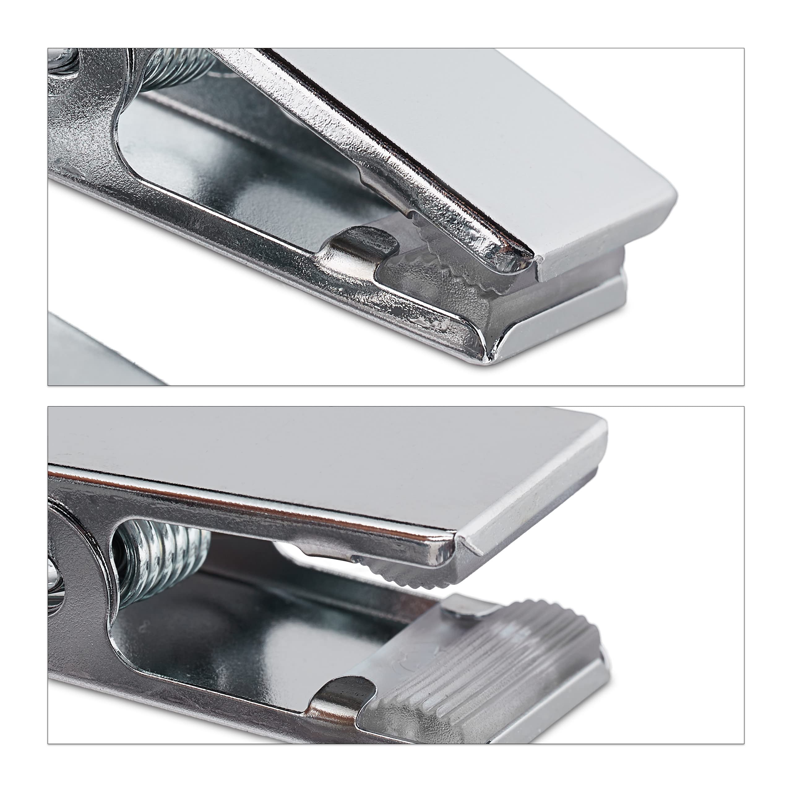 Relaxdays 10x Appendi Stivali, Set da 5 Mollette Appendiabiti, Doppia Clip, Gommati, per Stivaletti & Capelli, Ferro,Argento