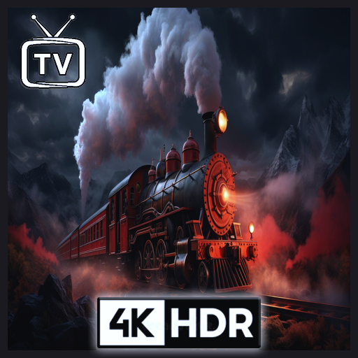 Fliegender Zug mit fantasievoller Ambient-Musik – Magischer Himmel-Bildschirmschoner