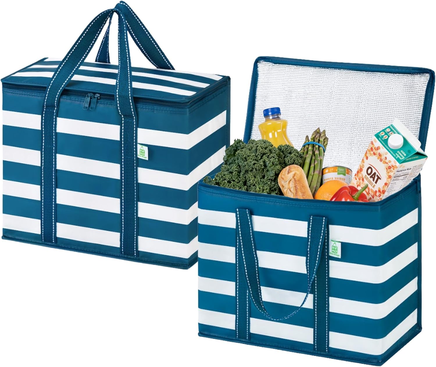 VENO 2 Pack Cooler Bag Insulated Grocery Bags for Food Delivery Heavy Duty