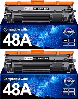 Uniwork Compatible 48A Toner Cartridge Replacement for HP 48A Toner Cartridge Black CF248A Compatible with Laserjet Pro MFP M15w M29w M28w M30w M31w M16w Printer Toner, 2 Pack