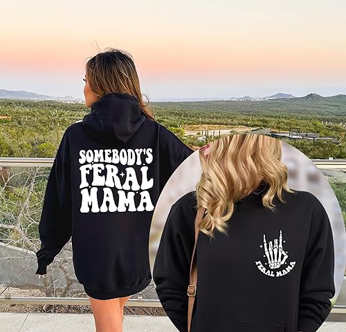 Miniatura 4 de Somebody's Feral Mama Sweatshirt, Cool Mama Shirt, Feral Mama Sweatshirt, Mom Gift, Mama Birthday Gift, Sister Gifts, Mother Sweatshirt