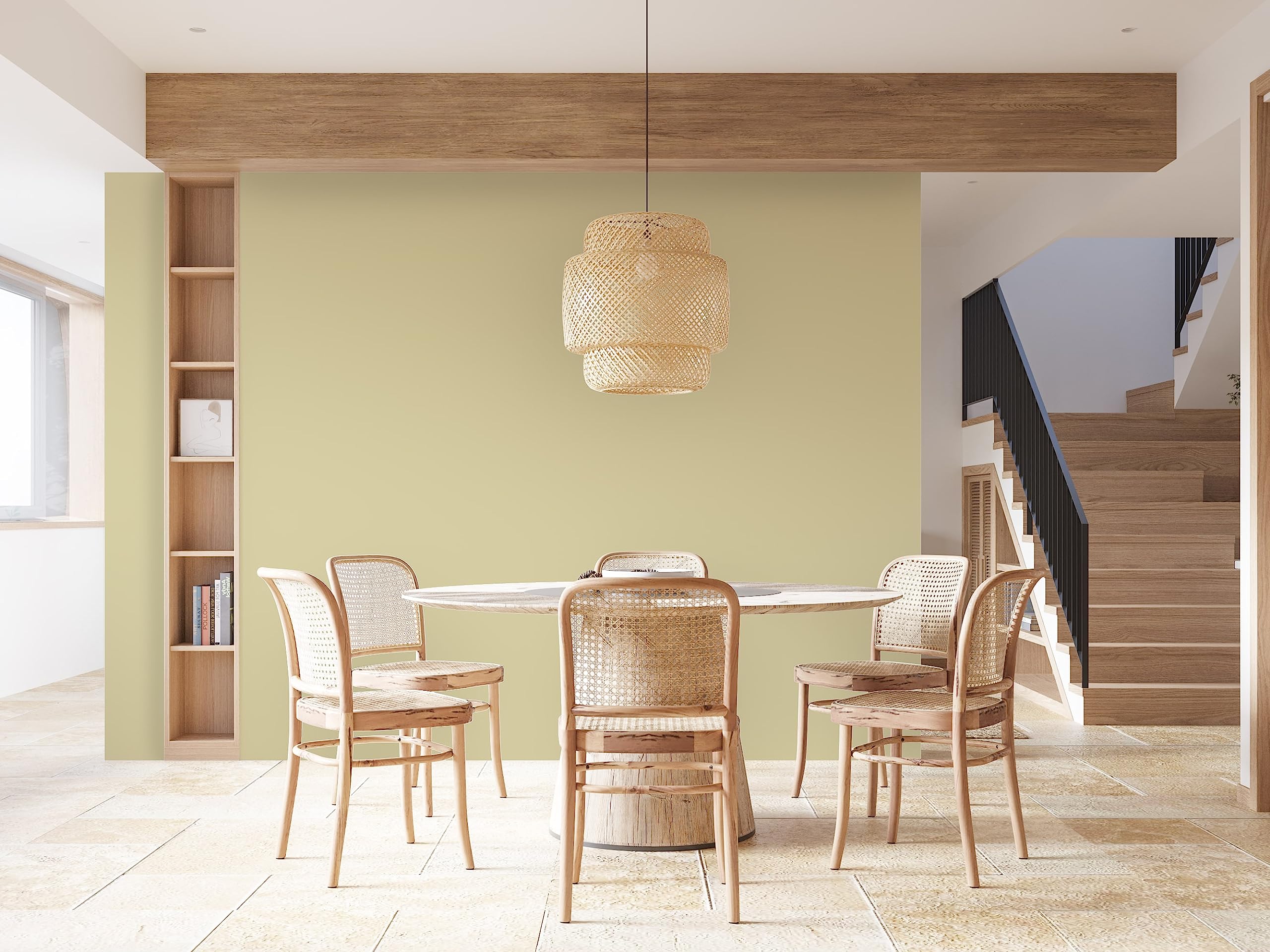 Peinture Acrylique Ivoire Tembo - Aspect Satin - Peinture Mur, Plafond, Boiserie & Balcon - Lessivable - Séchage En 30 min - COV A+ - Fabriquée En France - 5 L - BARBOUILLE