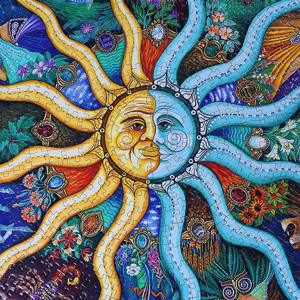 Moruska 1000 Teile Puzzle Sternzeichen – Rund, 65cm Durchmesser, Astrologie-Design