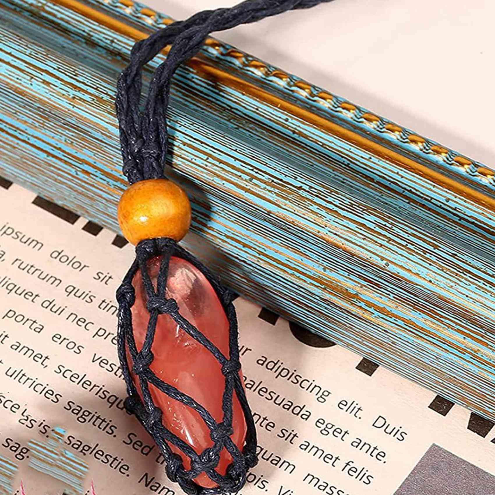 3 cordoncini per collana vuoti, per pietre e cristalli, supporto regolabile per collana