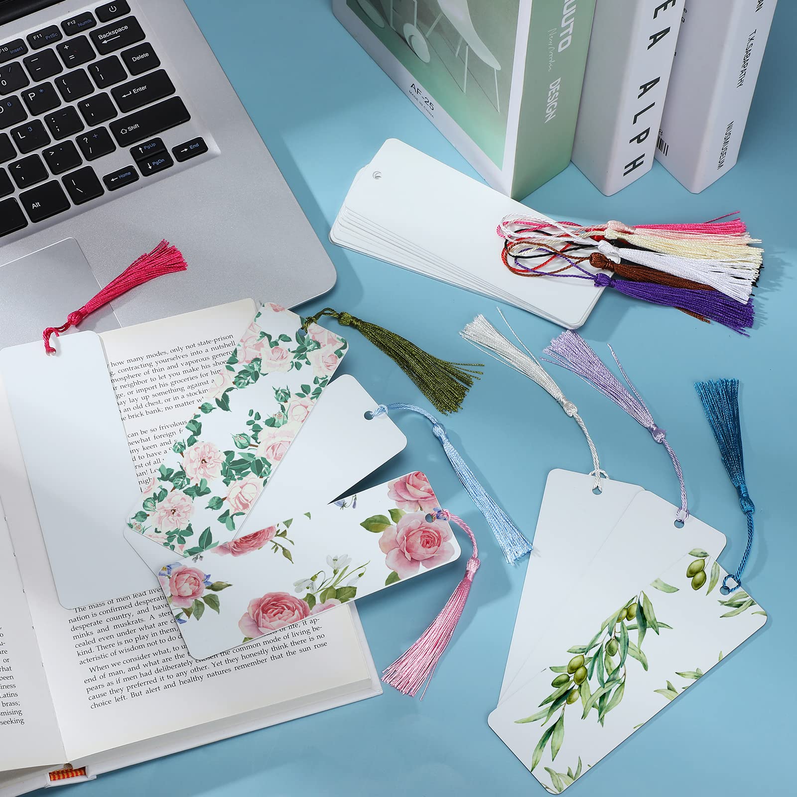 30 Marcapáginas De Aluminio Para Sublimación - Con Borlas De Colores, Ideales Para Manualidades, Regalos Y Proyectos DIY