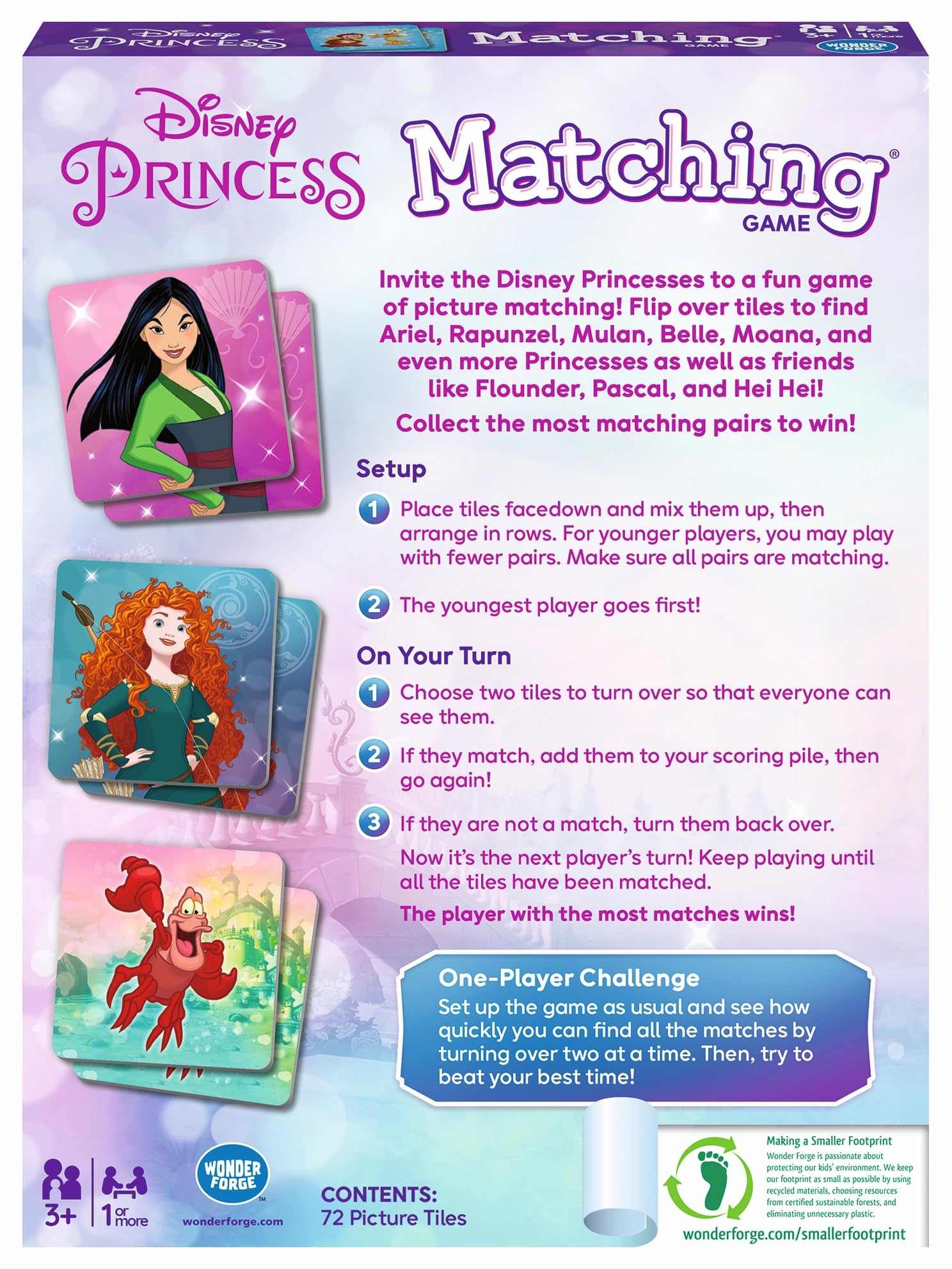 Amazon.com: Wonder Forge Disney Princess Matching Game - Fun