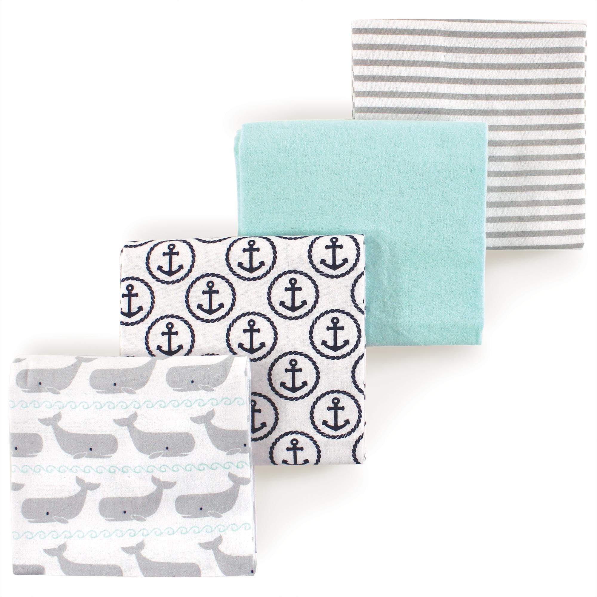 Luvable Friends Little Treasure Flannel Receiving Blankets 4pk
