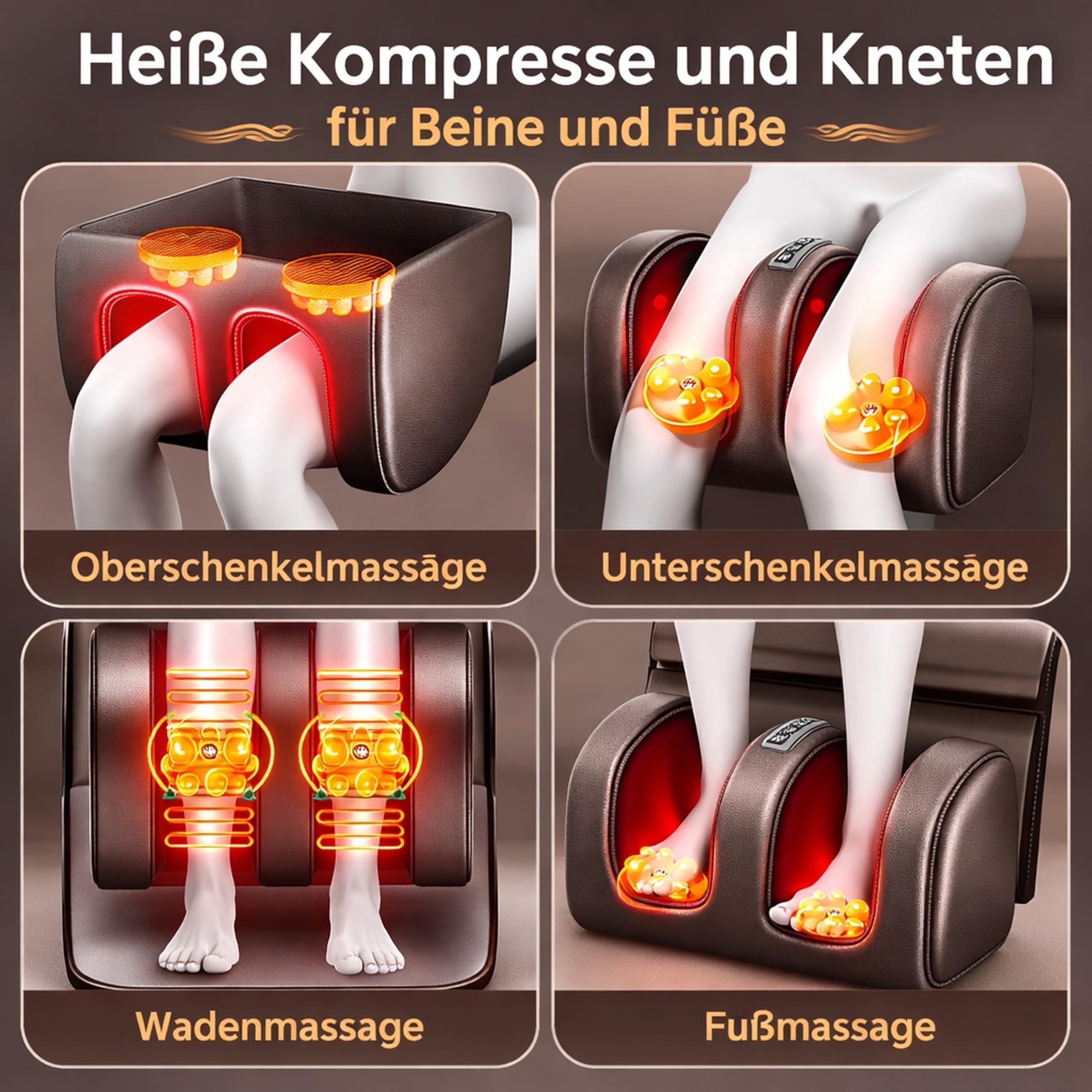 MOCHO® Shiatsu Massagematte mit Wärmefunktion – Ganzkörper Massagegerät mit Luftdruck-Dehnung, Fußmassage, Nacken- & Rückenmassage, elektrische Massagematte für Zuhause